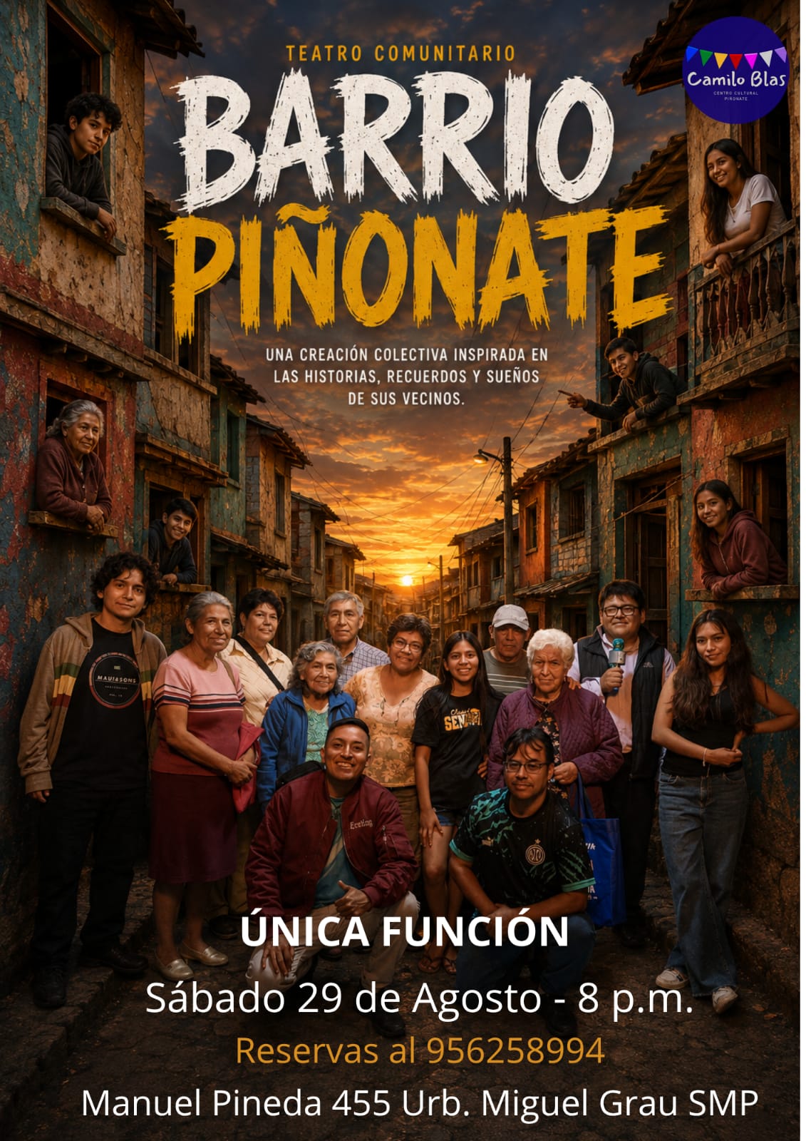 Niños de 10 años y personas mayores de 84 debutan en el teatro para contar la historia de su propio barrio
