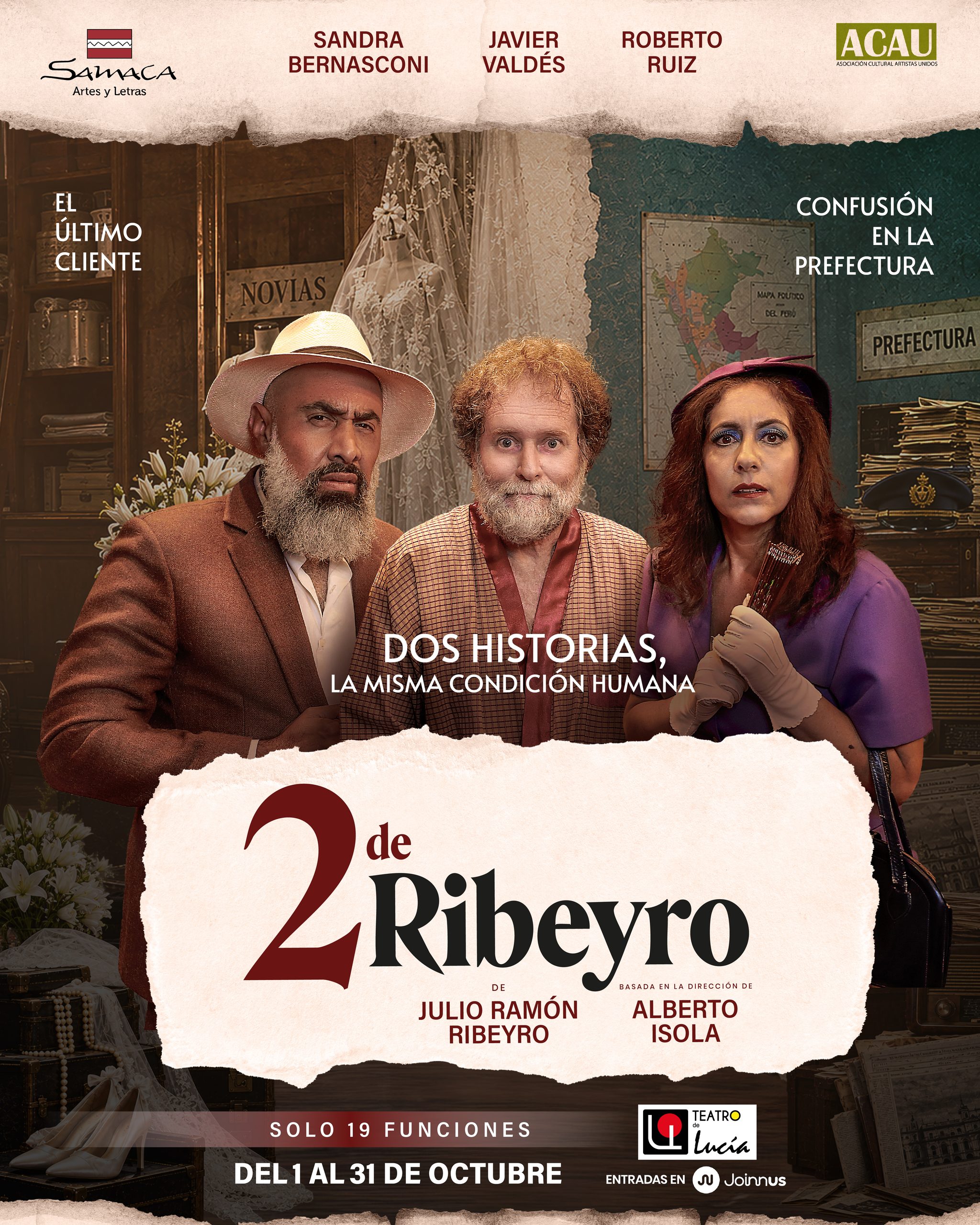 EL HUMOR DE RIBEYRO REGRESA AL TEATRO PARA RECORDARNOS QUE NO HEMOS CAMBIADO TANTO