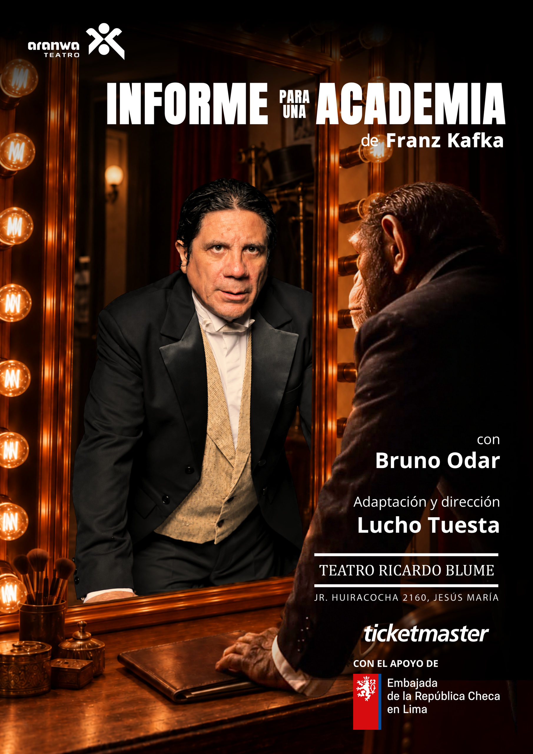 BRUNO ODAR SE TRANSFORMA EN ROTPETER, PARA LLEVAR EL UNIVERSO DE FRANZ KAFKA AL TEATRO