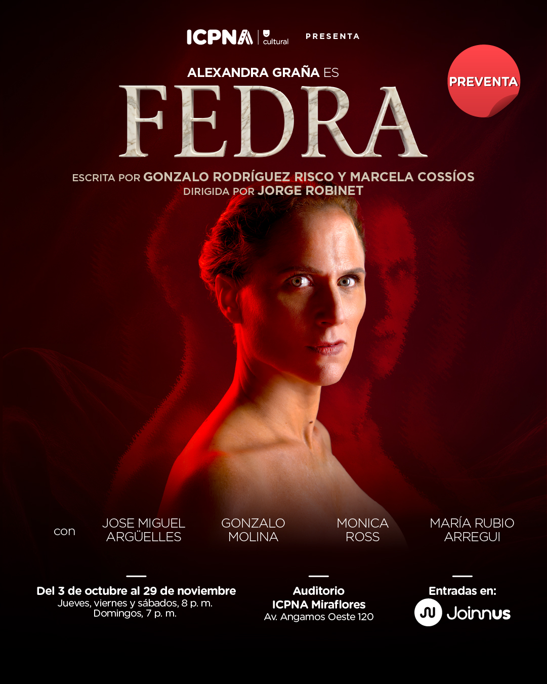 EL ICPNA CULTURAL PRESENTA FEDRA